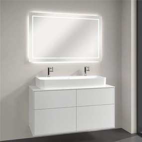 VILLEROY &amp; BOCH Finion zrkadlo s LED osvetlením (so stenovými svietidlami), 1200 x 45 x 750 mm, G6001200