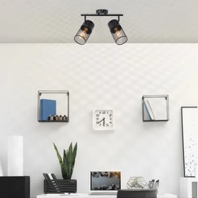 Brilliant - Bodové svietidlo KAMOLO 2xE27/40W/230V čierna