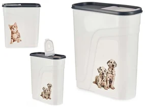 Biely plastový box na granule 4l