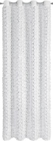 ZÁCLONA NA KRÚŽKOCH EVA MINGE ROSES6 140X250 CM BIELA