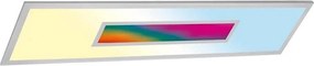 LED RGBW stmievateľný panel LED/20W/230V strieborný + diaľkové ovládanie