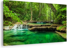 Obraz - Vodopád Erawan v Kanchanaburi, Thajsko (90x60 cm)