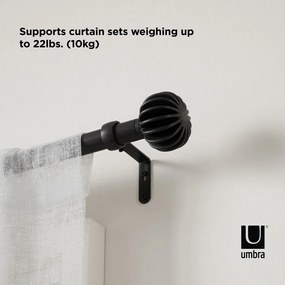 Oceľová roztiahnuteľná garniža 107 - 305 cm Finn - Umbra