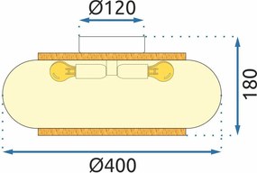 Toolight Toolight, stropné svietidlo 1xE27 APP1253-1CP, prírodná, OSW-01411