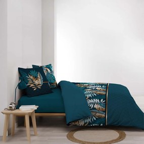 Modré bavlnené obliečky na dvojlôžko/predĺžené 240x220 cm Alianor – douceur d'intérieur