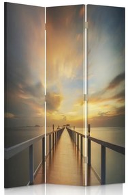 Gario Paraván Most zaliaty slnečným svetlom Rozmery: 110 x 170 cm, Prevedenie: Klasický paraván