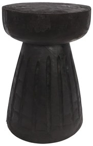 Čierna záhradná stolička z dreva paulownia WOOOD Borre