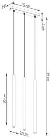 Sollux Lighting Závesné svietidlo Pastelo, 3x olivové kovové tienidlo, o