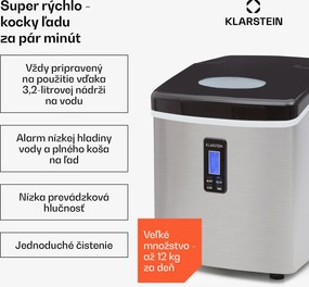 Klarstein Mr. Black-Frost, výrobník ľadu, 150 W, stroj na výrobu ľadu