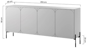 Komoda Sonatia 200 cm - kašmírová
