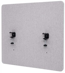 Akustický panel na stôl HWC-G75 - dvojstenná látka/textil - 65x60 cm - sivá