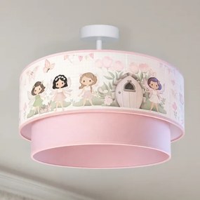 Brilagi - LED detský prisadený luster BOBO 1xE27/60W/230V pr. 40 cm ružová/víly