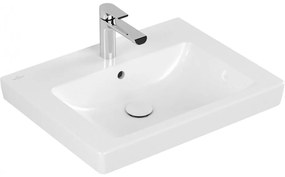 VILLEROY &amp; BOCH Subway 2.0 umývadlo na skrinku s otvorom, s prepadom, 600 x 470 mm, biela alpská, 7113F001