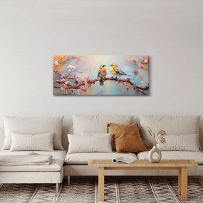 Obraz - Zamilovaní vtáčiky (120x50 cm)
