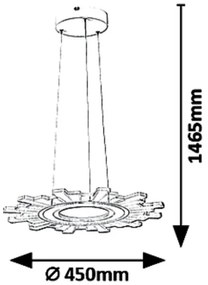 Rabalux 6210 - LED Luster na lanku FELICITY LED/30W/230V