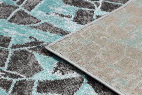 Moderný koberec DE LUXE 2079 vintage - Štrukturálny zelený / antracit