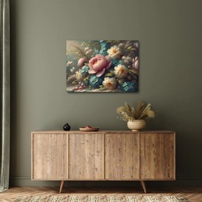 Obraz - Zátišie s kvetmi - maľba (70x50 cm)