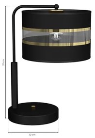 Stolná lampa ULTIMO 1xE27/60W/230V čierna