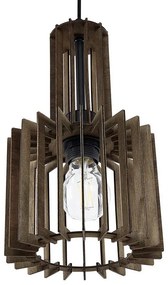 Závesná lampa tmavé drevo NIARI  Beliani