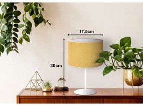 Duolla - Stolná lampa BRISTOL 1xE14/15W/230V pr. 17,5 cm žltá/biela