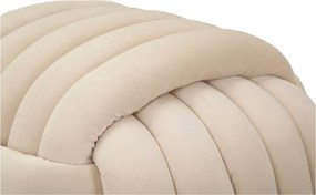 Krémový zamatový taburet Softy – Mauro Ferretti