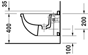 Duravit Starck 3 - závesný bidet 36x54 cm, D 2280150000