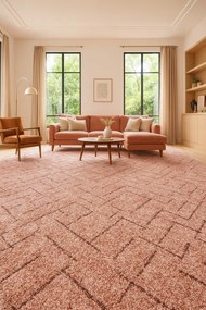 ITC, Koberec metráž Nicosia 44, na mieru, šíře 3m,4m,5m, hnedá, filc, obývacia izba