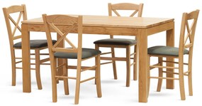 Stima Stolička CLAYTON s čalúneným sedákom Vyberte odtieň ->: Biela, Vyberte látku ->: LUX Cappuccino 24