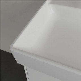 VILLEROY &amp; BOCH Collaro umývadlo na skrinku s dvomi otvormi, s prepadom, 1200 x 470 mm, Stone White, s povrchom CeramicPlus, 4A33C4RW