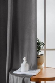 Zatemňovacie závesy VELVET svetlosivé 140x250 cm (2 ks), kovové krúžky