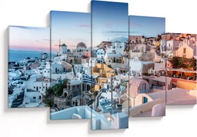 Obraz - Súmrak v Santorini (150x105 cm)