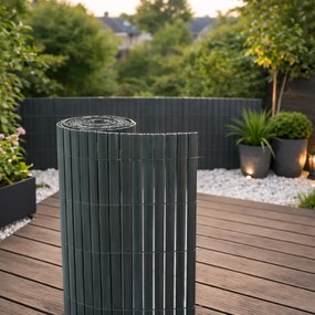 Umelá PVC rákosová rohož/zástena BestBerg BBGD-13G / 1 × 3 m / sivá