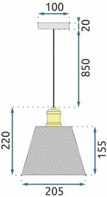 Toolight, Stropné svietidlo APP944-1CP Set Black, čierna, OSW-03238