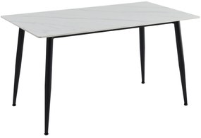 Noela Jedálenský stôl s keramickou doskou v dekore bieleho mramoru CERAMON 140