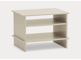 Krémovobiely nočný stolík s poličkami Inari – Teulat