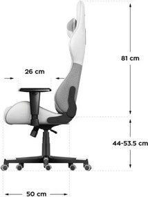 Herná stolička Force 6.2 White Mesh