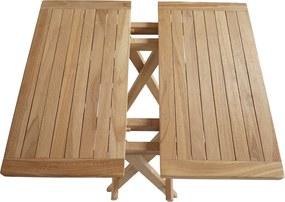 Záhradný konferenčný stolík Jakarta 50x50 cm, skladacia, teak