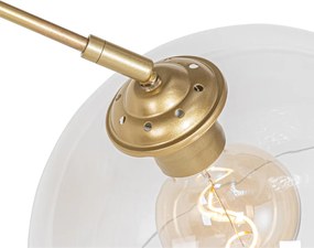 Inteligentná oblúková lampa mosadzná s čírym sklom vrátane WiFi G95 - Arc