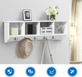 Nástenný vešiak na kabáty so skladovacími priestormi