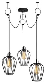 Luster na lanku TEL 3xE27/40W/230V pavúk