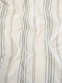 Bavlnená obliečka na vankúš Natural 50 × 70 cm - Prúžky zelené