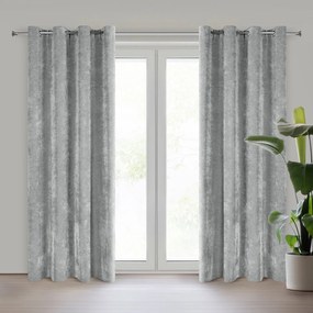 ZÁVES NA KRÚŽKOCH NILO 140X250 CM SIVÁ