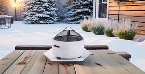 CH Záhradné ohnisko s grilom a poklopom - imitácia kameňa