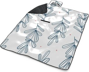 Sablio Plážová deka Modré lístky: 200x140 cm