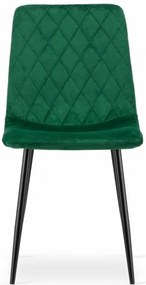 Set 2 kresiel TURIN - tmavozelený zamat