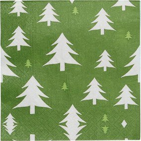 Vianočné obrúsky Green Trees I 20 szt.