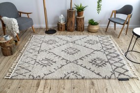 Koberec BERBER FEZ GO535, krémovo -hnedý, strapce, Shaggy