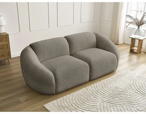 Sivohnedá pohovka z textílie bouclé 230 cm Tina – Bobochic Paris