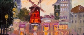 Obraz - Moulin rouge, Paríž, Francúzsko (120x50 cm)