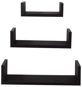 Závesné police 3 ks PD11039 čierna